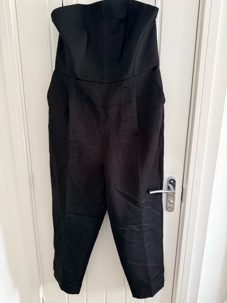 Ted Baker strapless black tailored jumpsuit size 5
