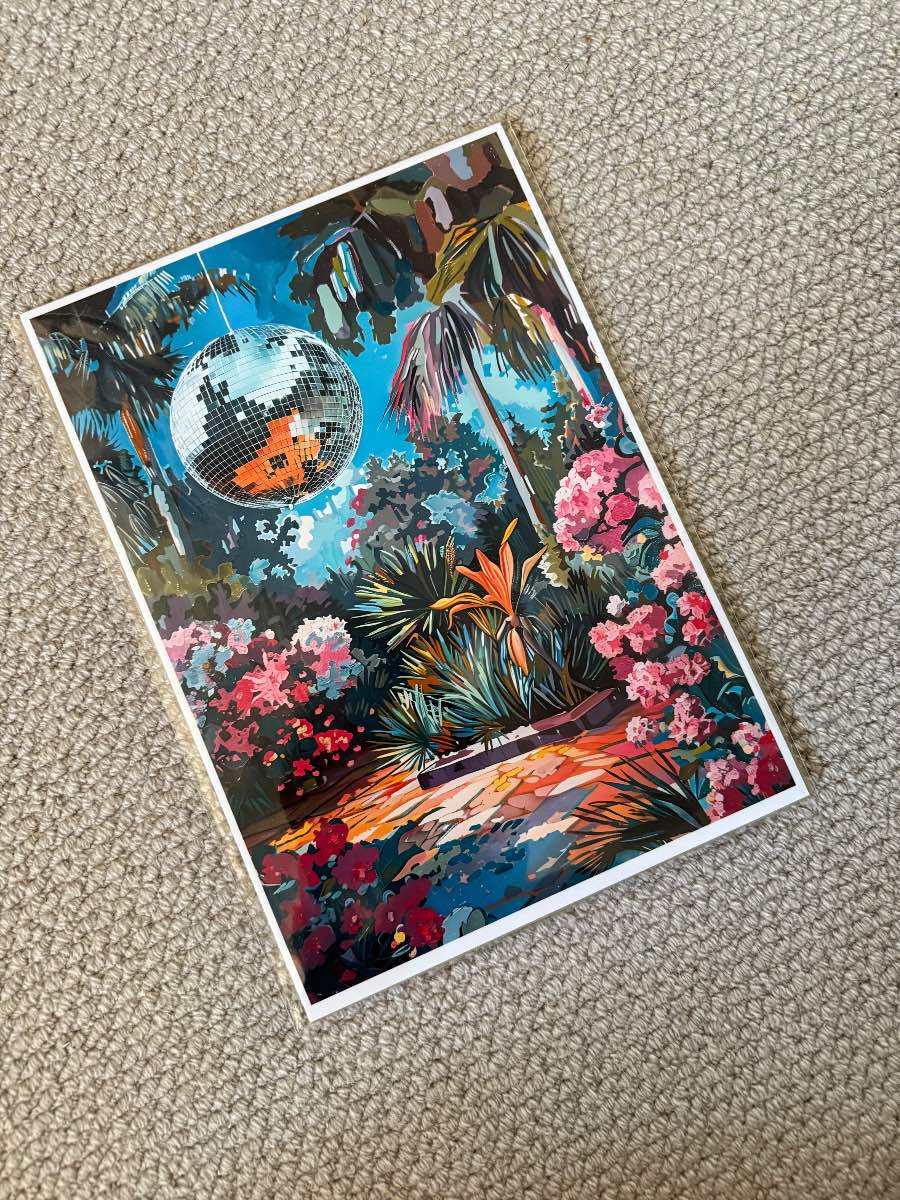 Tropical Disco A4 Wall Art Poster Print