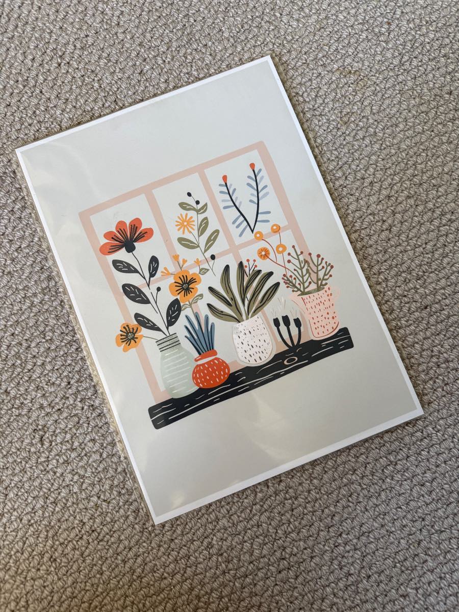 Folk Art Window A4 Wall Art Poster Print