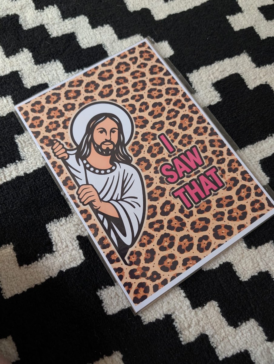 Jesus I Saw That Leopard Print A4 Wall Art Poster Print