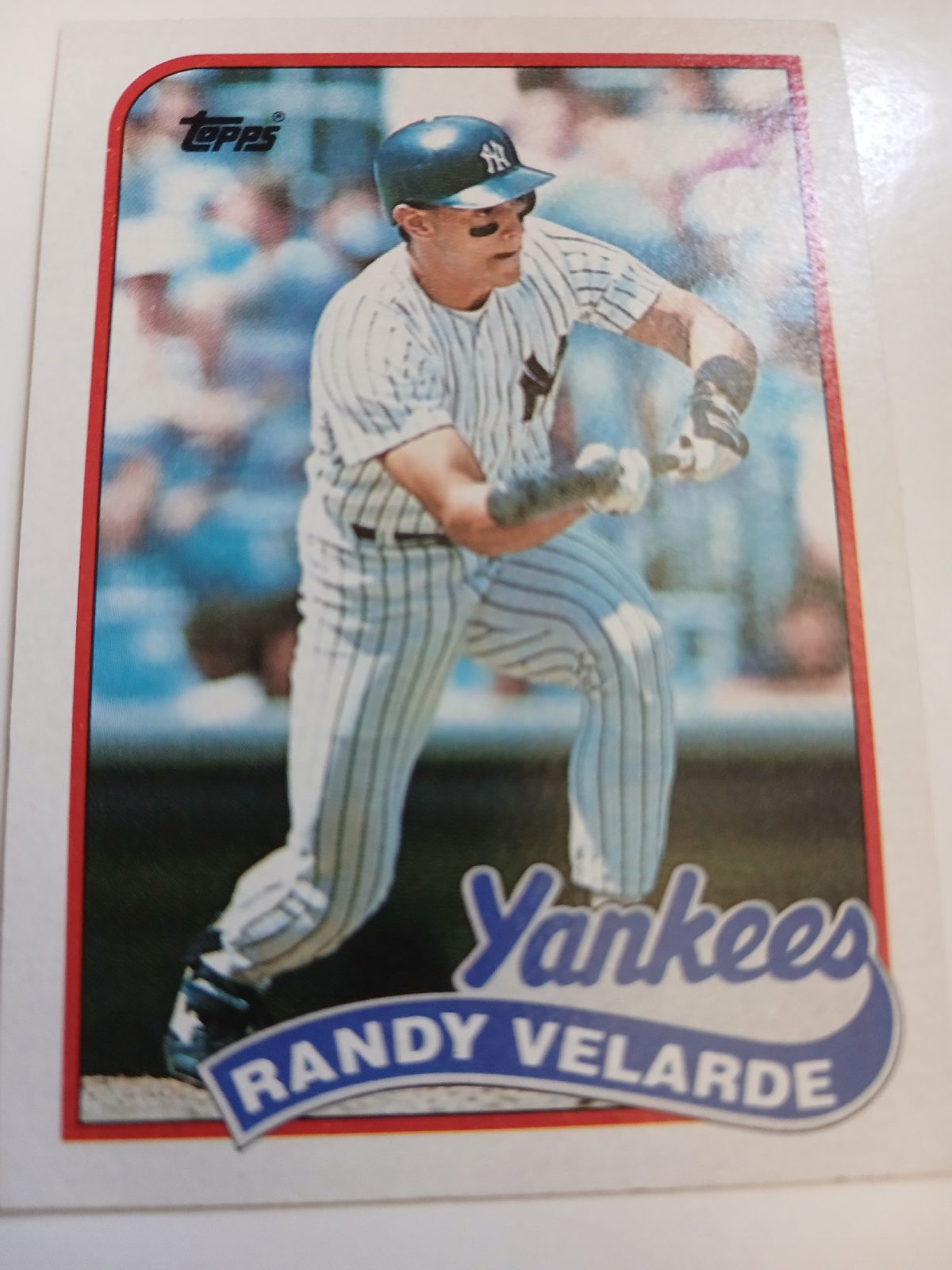Randy Velarde And Dave Righetti MLB New York Yankees Topps 1989