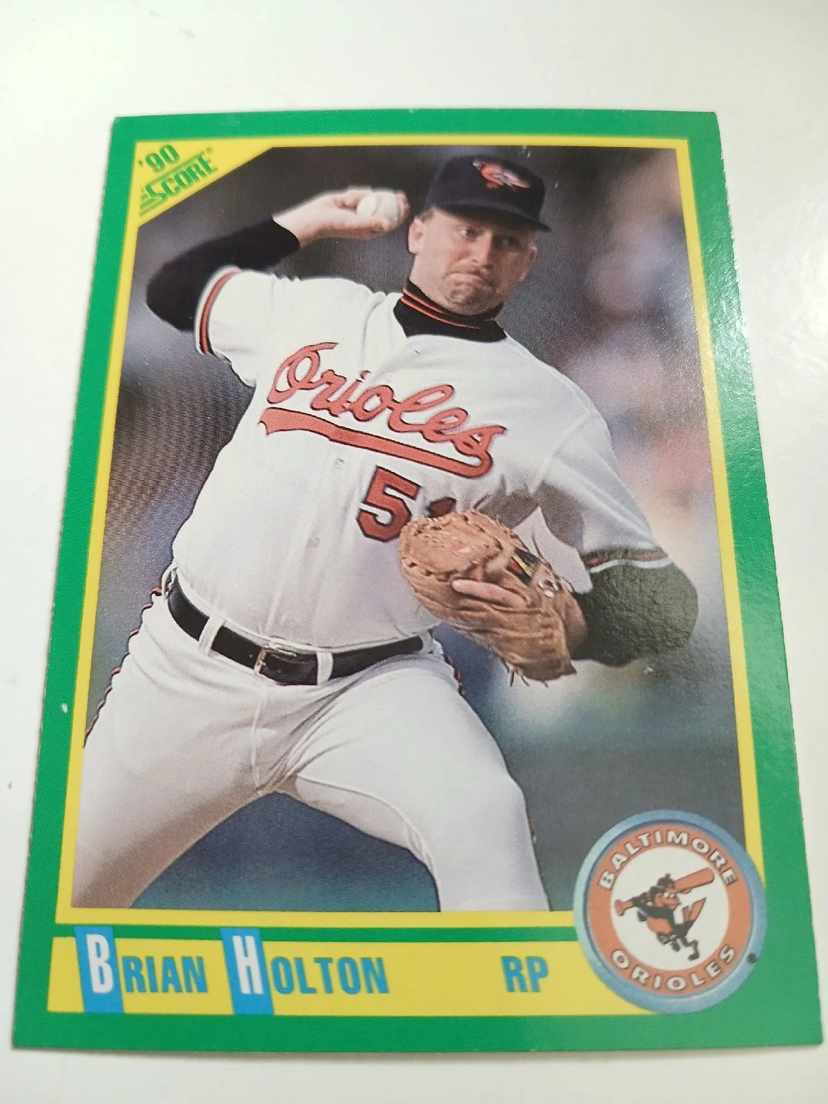Brian Holton MLB Pitcher Baltimore Orioles Score 1990