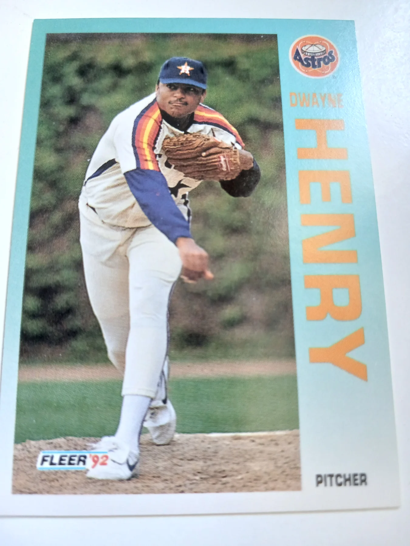 Dwayne Henry And Mark Davidson MLB Houston Astros Fleer 1992
