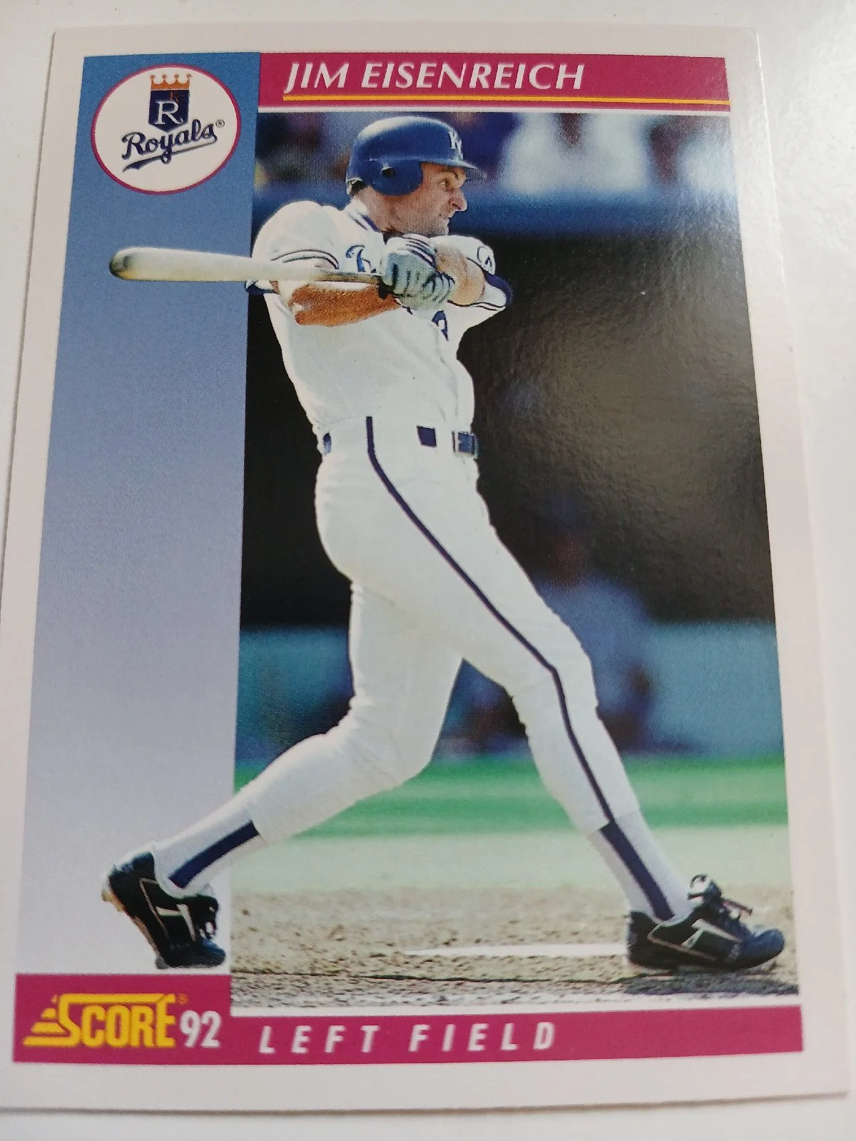 Jim Eisenreich MLB Left Fielder Kansas City Royals Score 1992