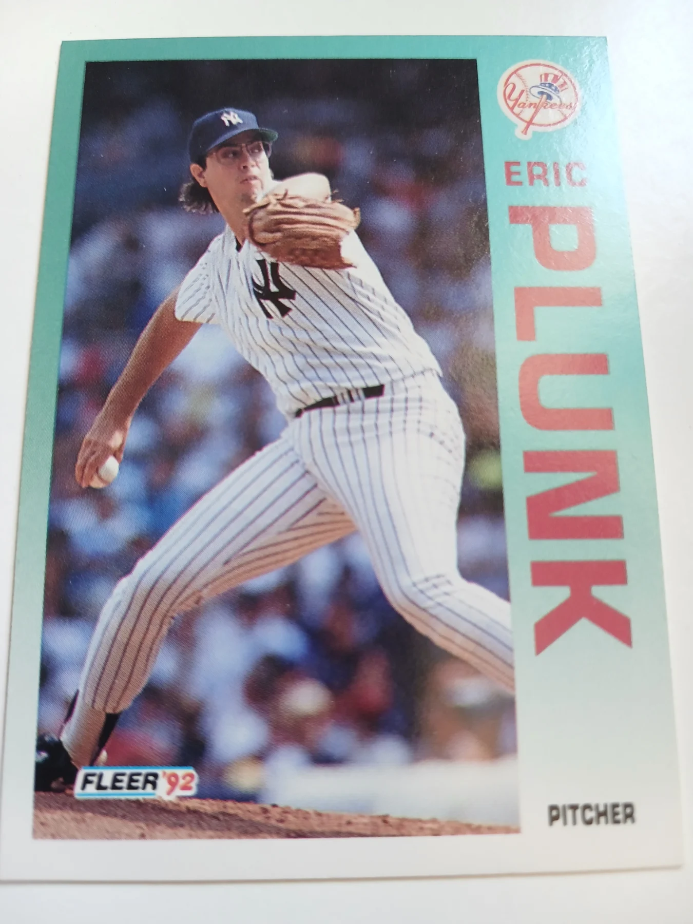 Eric Plunk And Tim Leary MLB New York Yankees Fleer 1992
