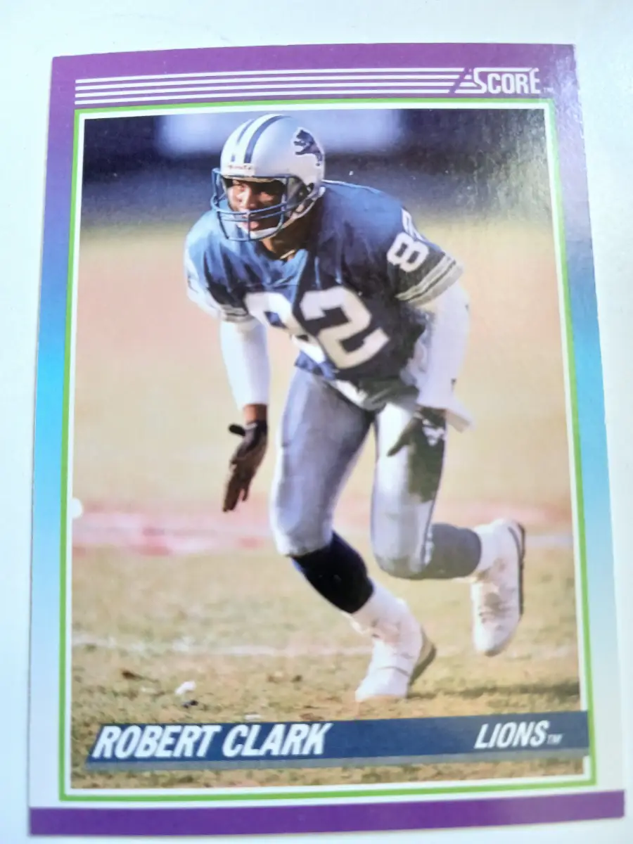 Robert Clark And Richard Johnson NFL Wide Recievers Detroit Lions Score 1990