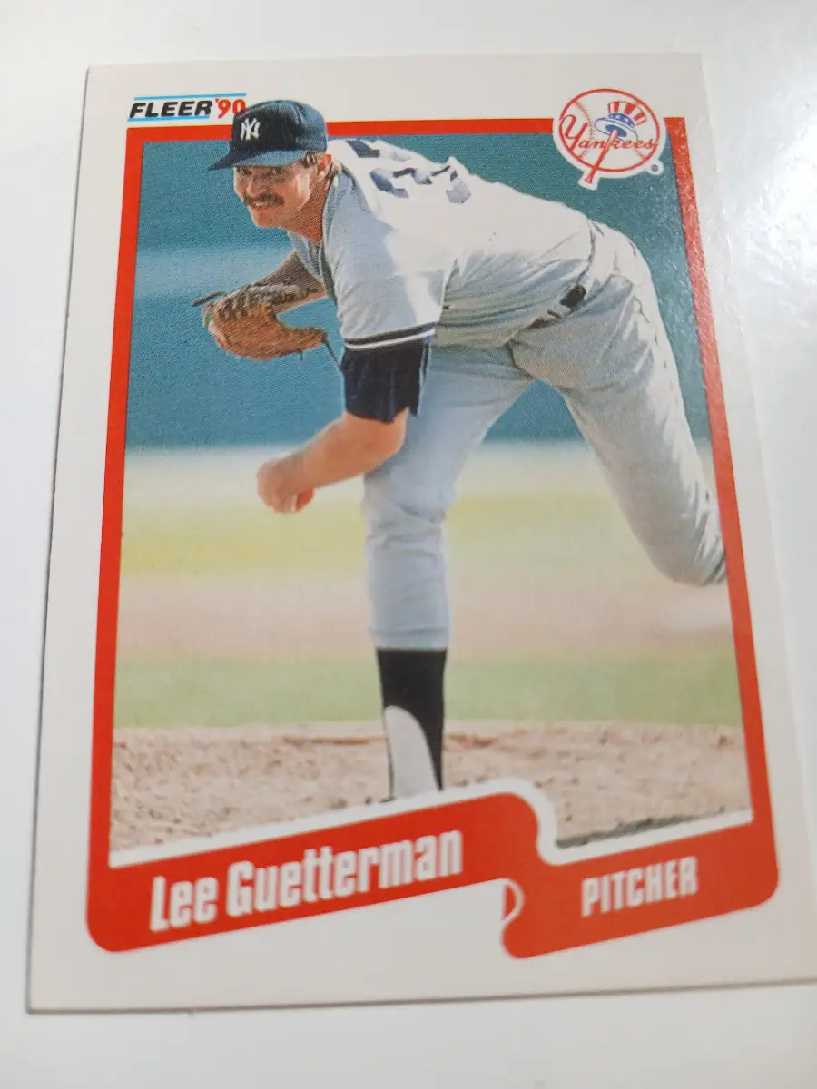 Lee Guetterman Jesse Barfield And Walt Terrell MLB New York Yankees Fleer 1990