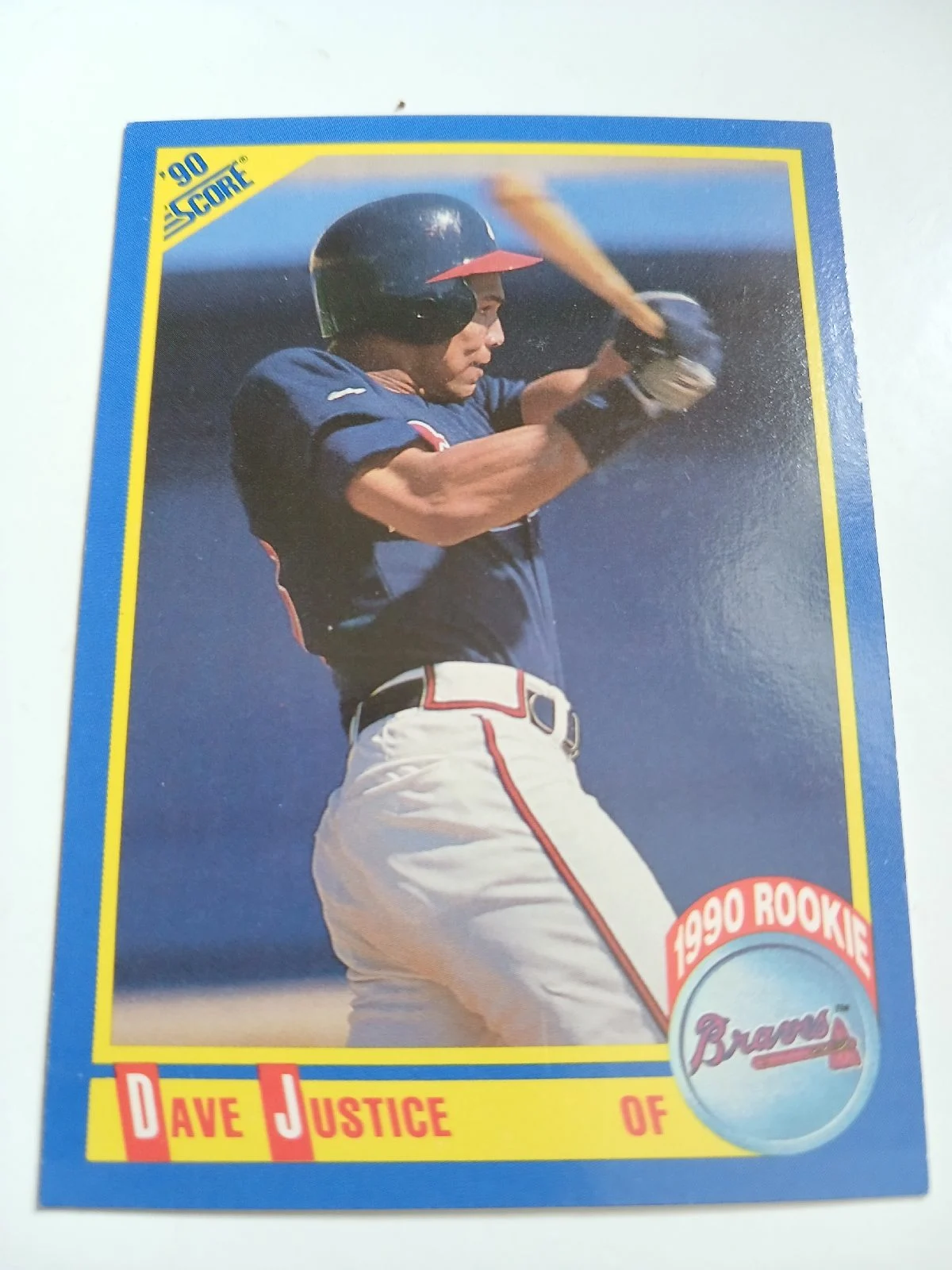 Dave Justice MLB Outfielder Atlanta Braves Rookie Card Score 1990