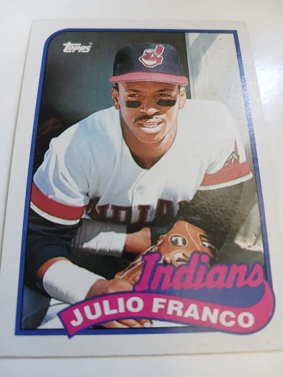 Julio Franco And Luis Medina MLB Atlanta Braves Topps 1989