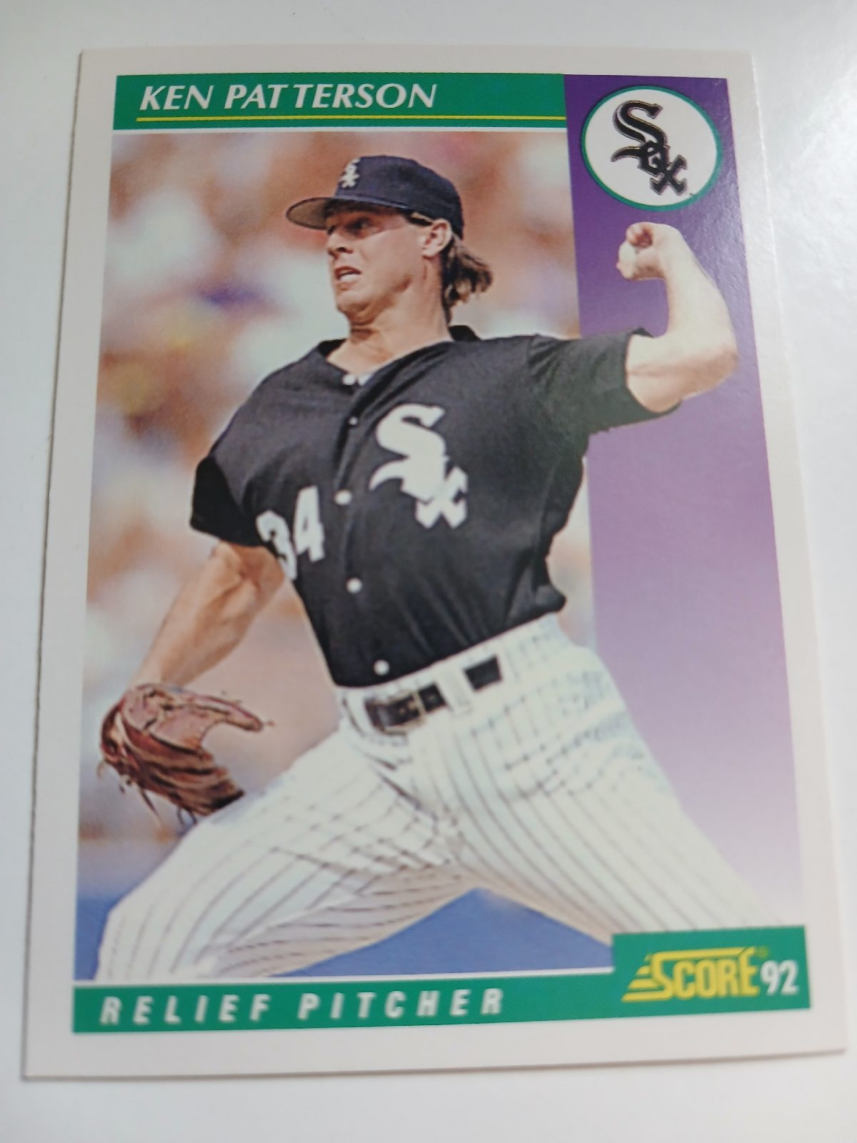 Ken Patterson MLB Pitcher Chicago White Sox Score 1992