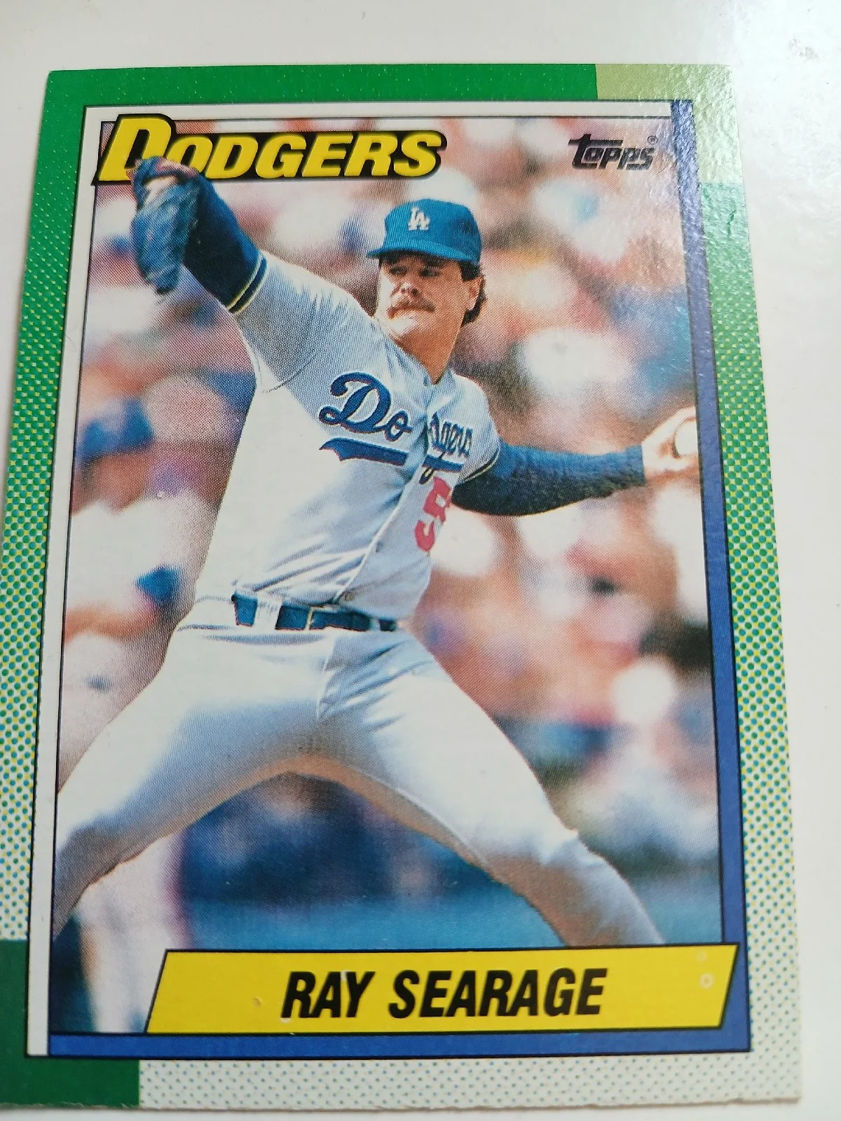 Ray Searage MLB Pitcher Los Angeles Dodgers Topps 1990