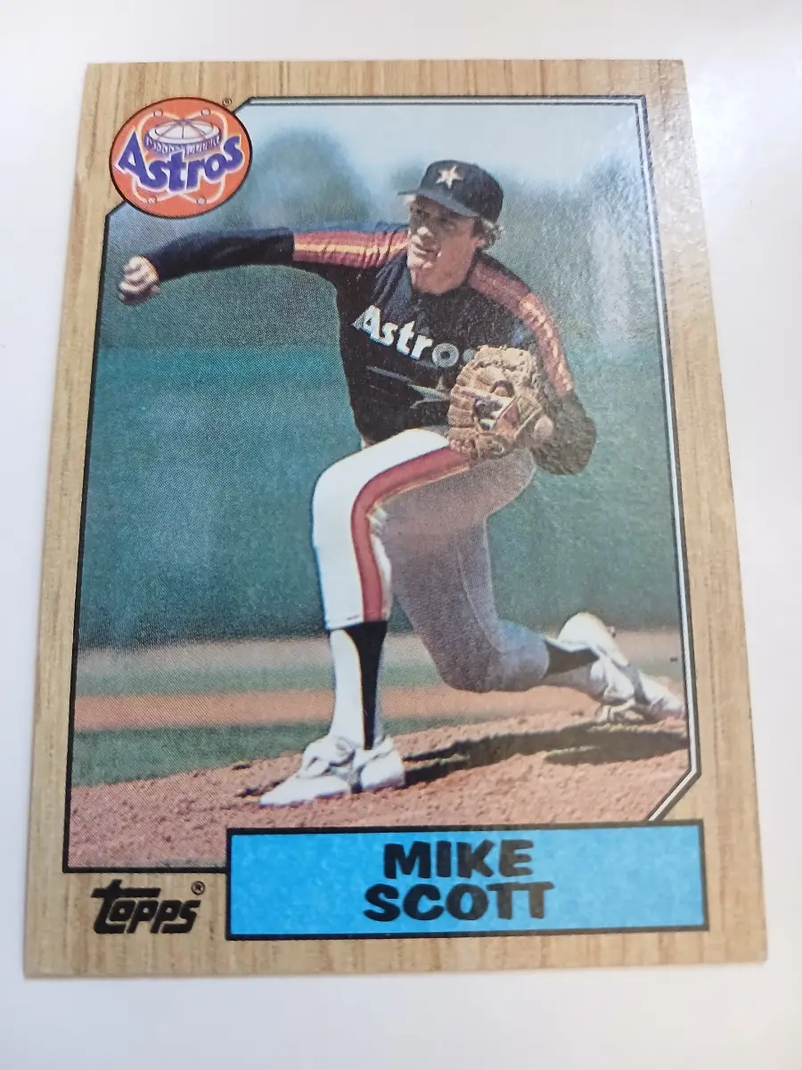 Mike Scott Phil Garner And Hal Lanier MLB Houston Astros Topps 1987