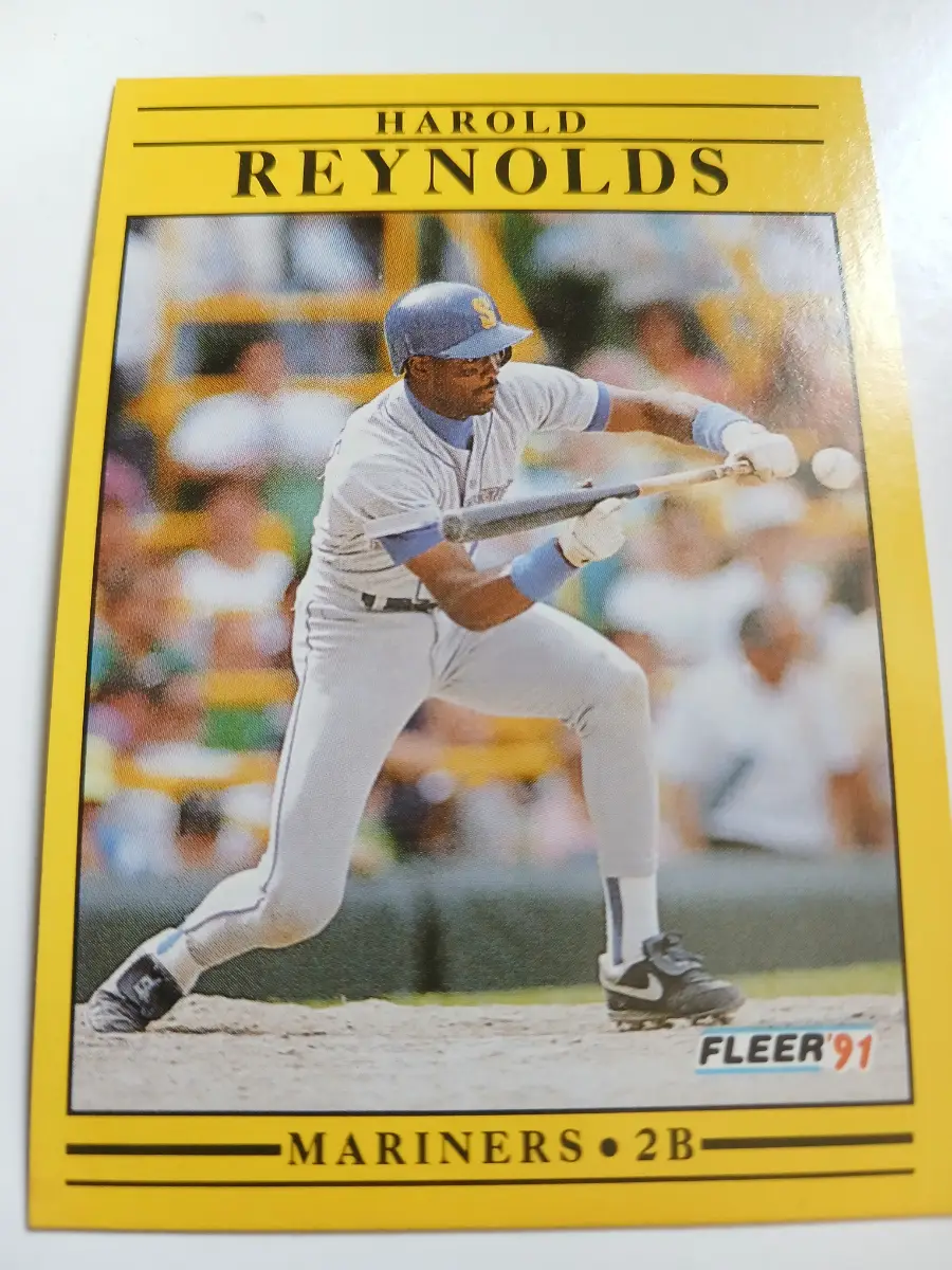 Harold Reynolds MLB Seattle Mariners From Fleer 1991
