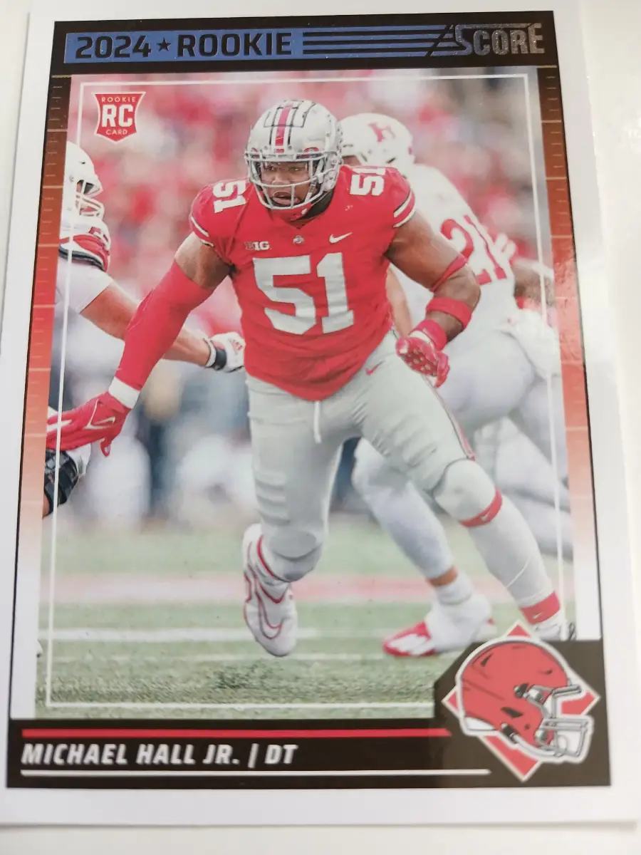 Michael Hall Jr NFL Cleveland Browns Rookie Card Score 2024