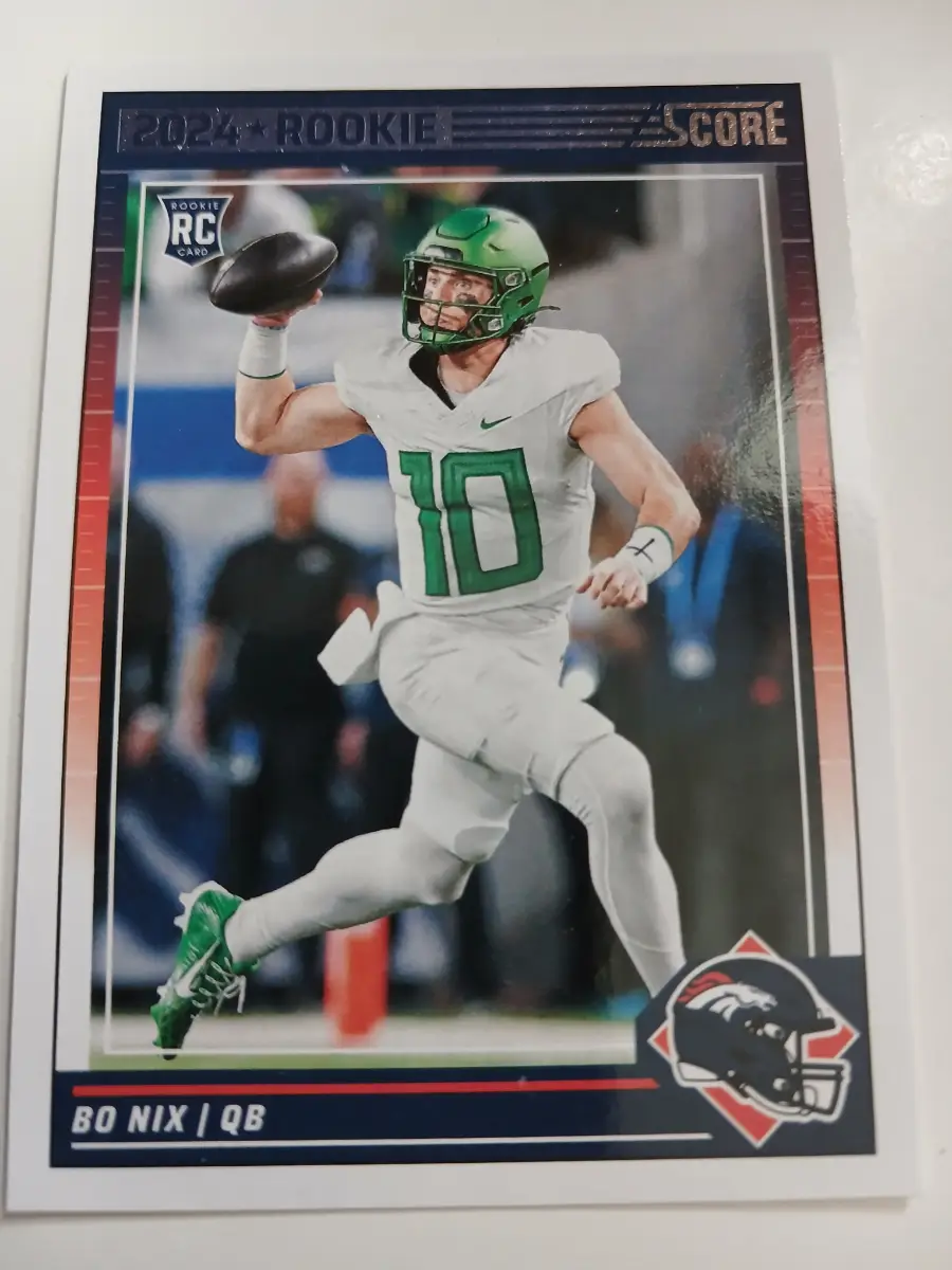 Bo Nix NFL Quarterback Rookie Card From Score 2024