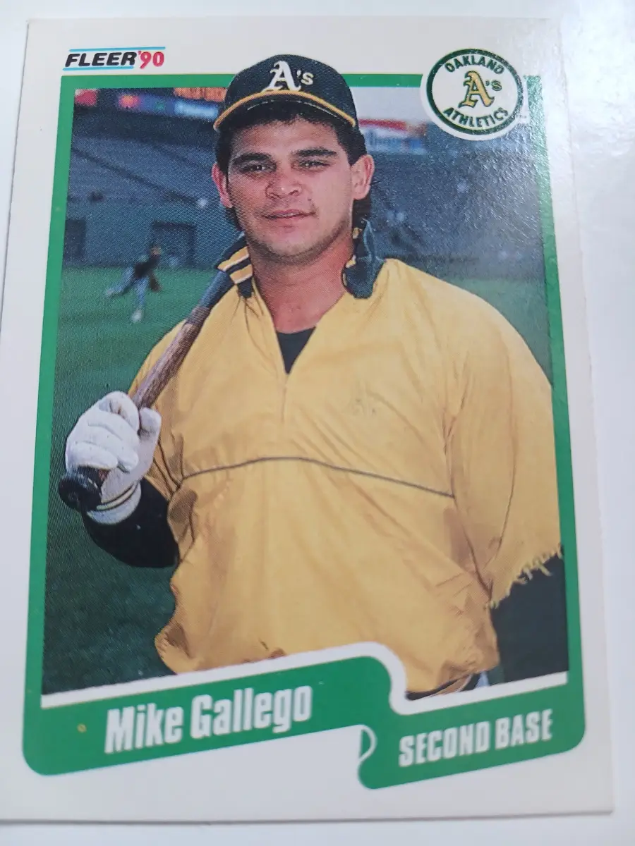 Mike Gallego And Dave Parker MLB Oakland Athletics Fleer 1990
