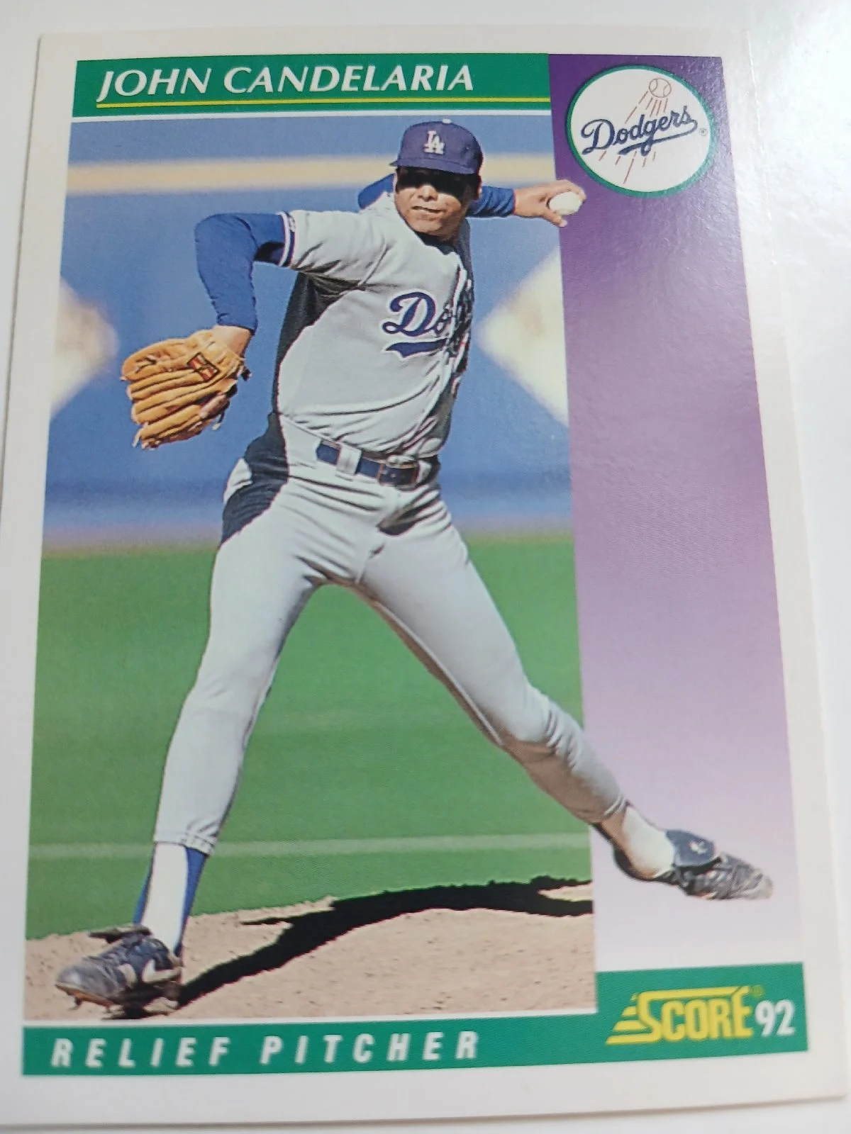 John Candelaria MLB Pitcher Los Angeles Dodgers Score 1992