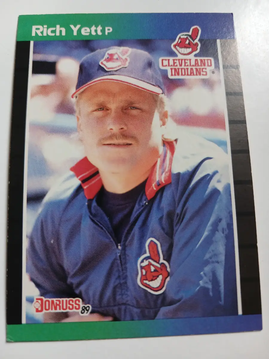 Rich Yett MLB Pitcher Cleveland Indians Donruss 1989