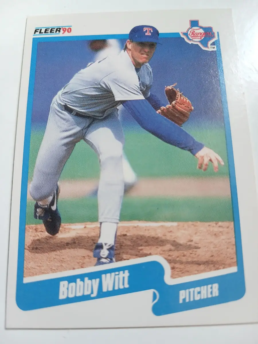 Bobby Witt And Rick Leach MLB Texas Rangers Fleer 1990