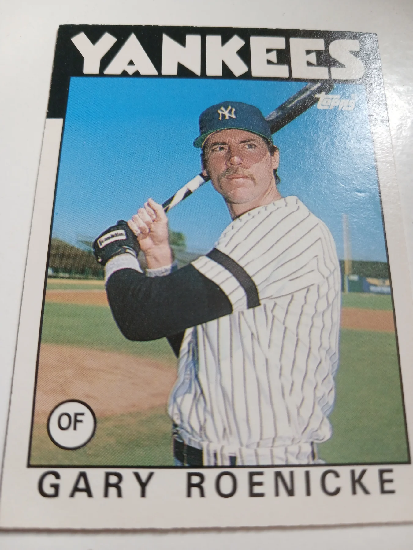 Gary Roenicke MLB Outfielder New York Yankees Topps 1986