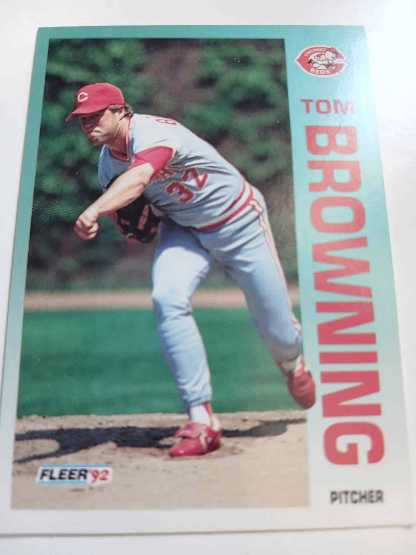 Tom Browning And Hal Morris MLB Cincinnati Reds Fleer 1992