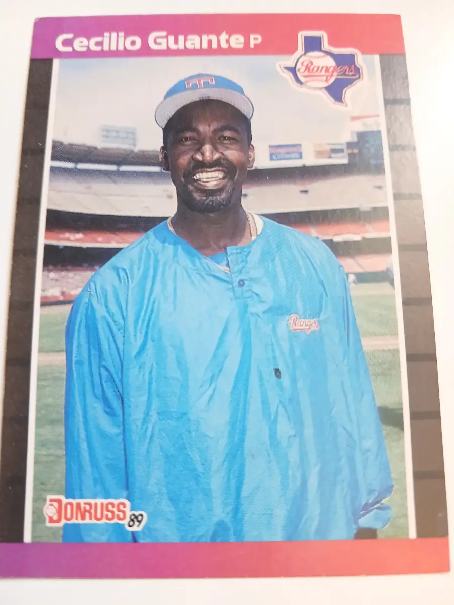 Cecillio Guante MLB Pitcher Texas Rangers Donruss 1989