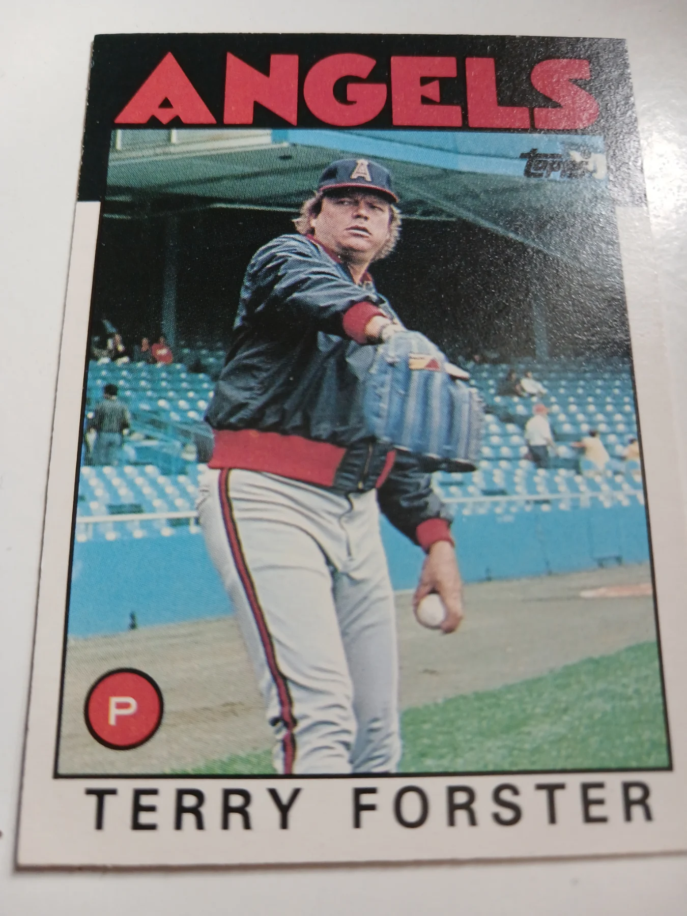 Terry Forster MLB Pitcher California Angels Topps 1986