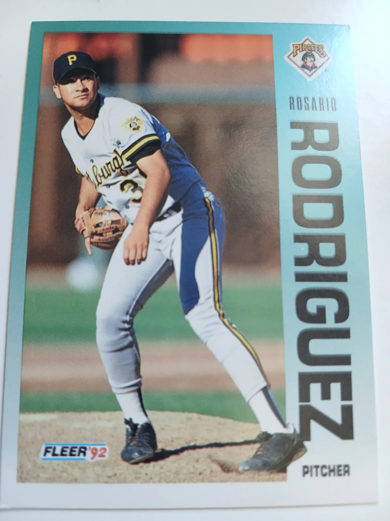 Rosario Rodriguez MLB Pitcher Pittsburgh Pirates Fleer 1992