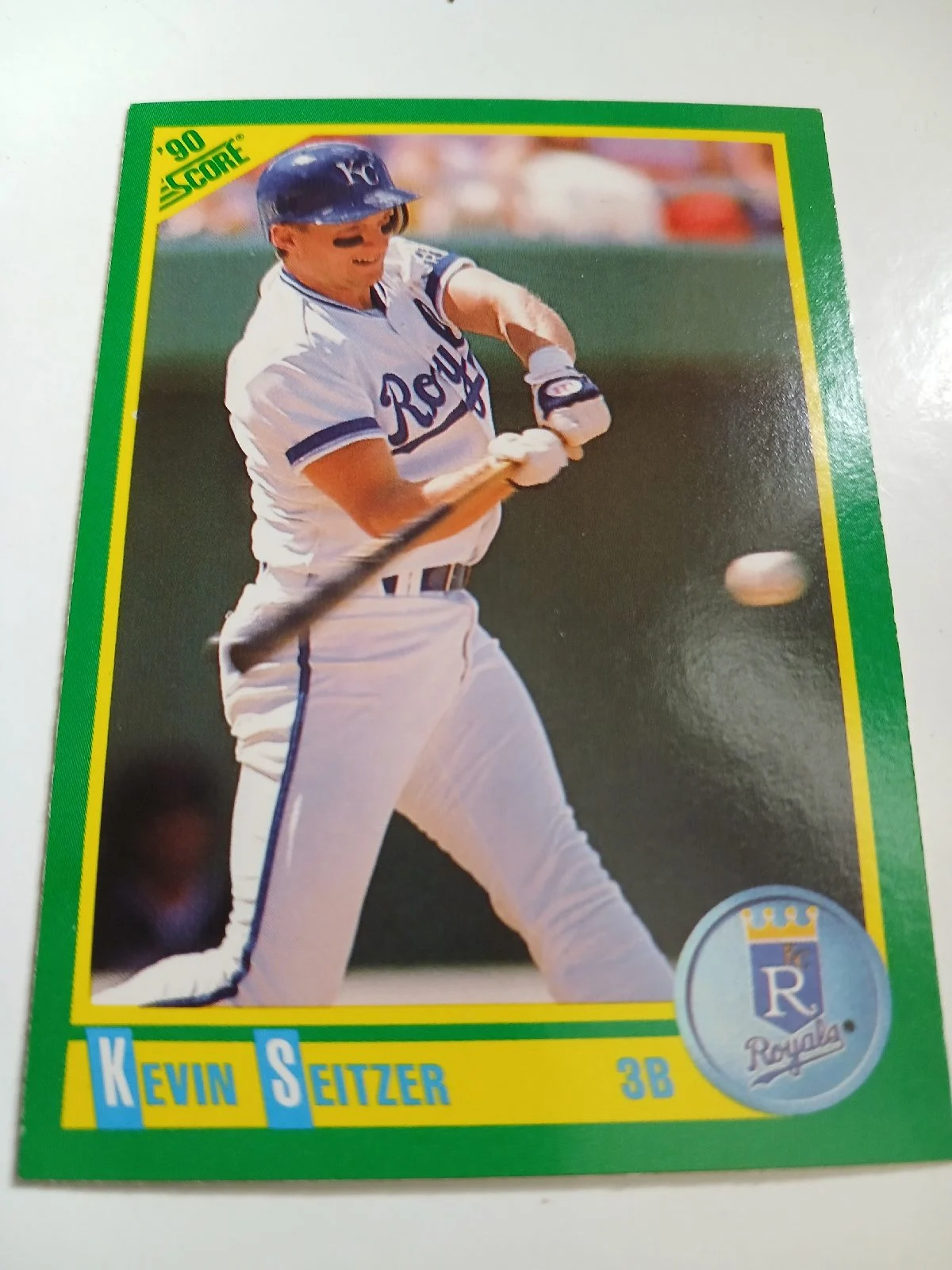Kevin Seitzer And Bret Saberhagen MLB Kansas City Royals Score 1990