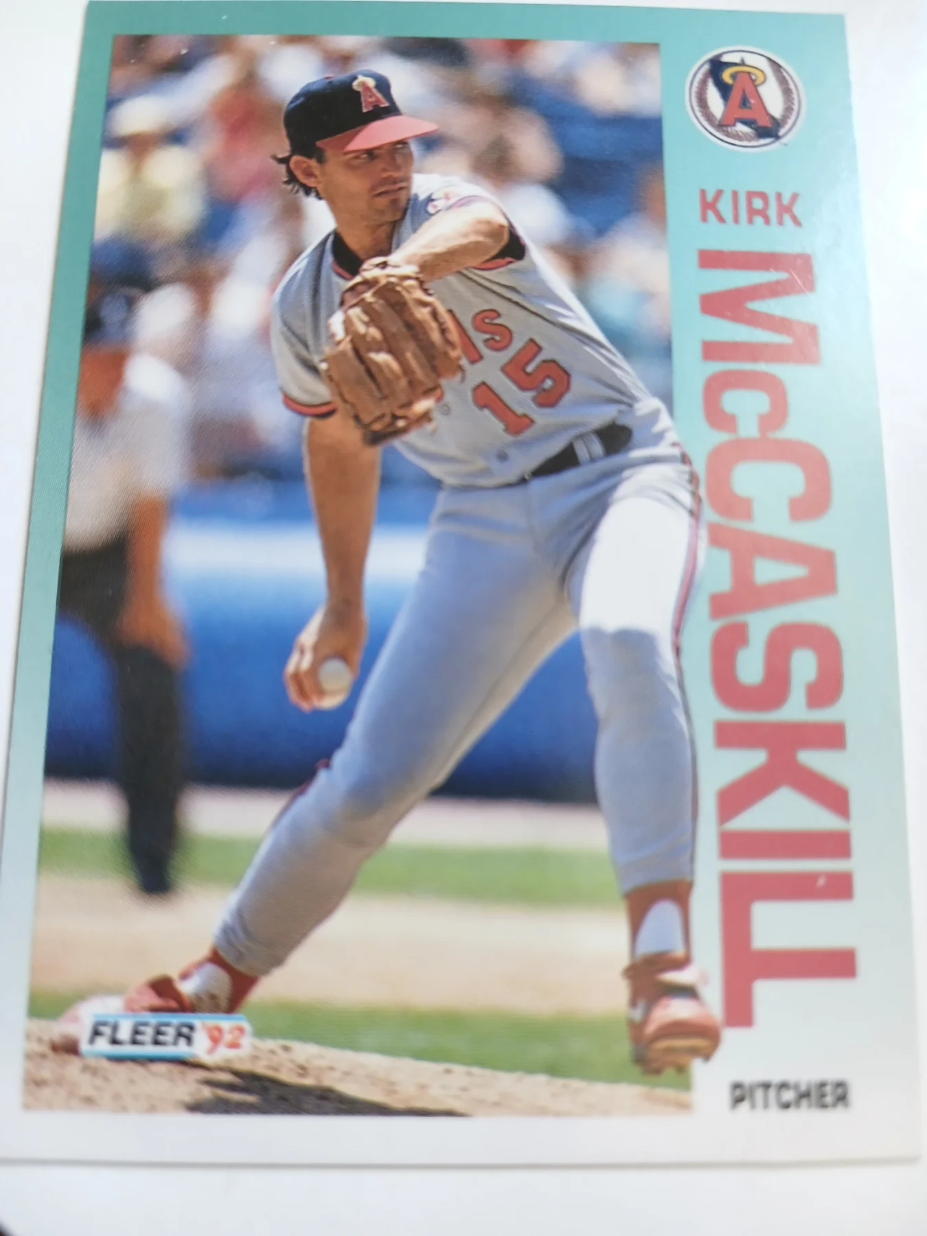 Kirk McCaskill MLB Pitcher California Angels Fleer 1992