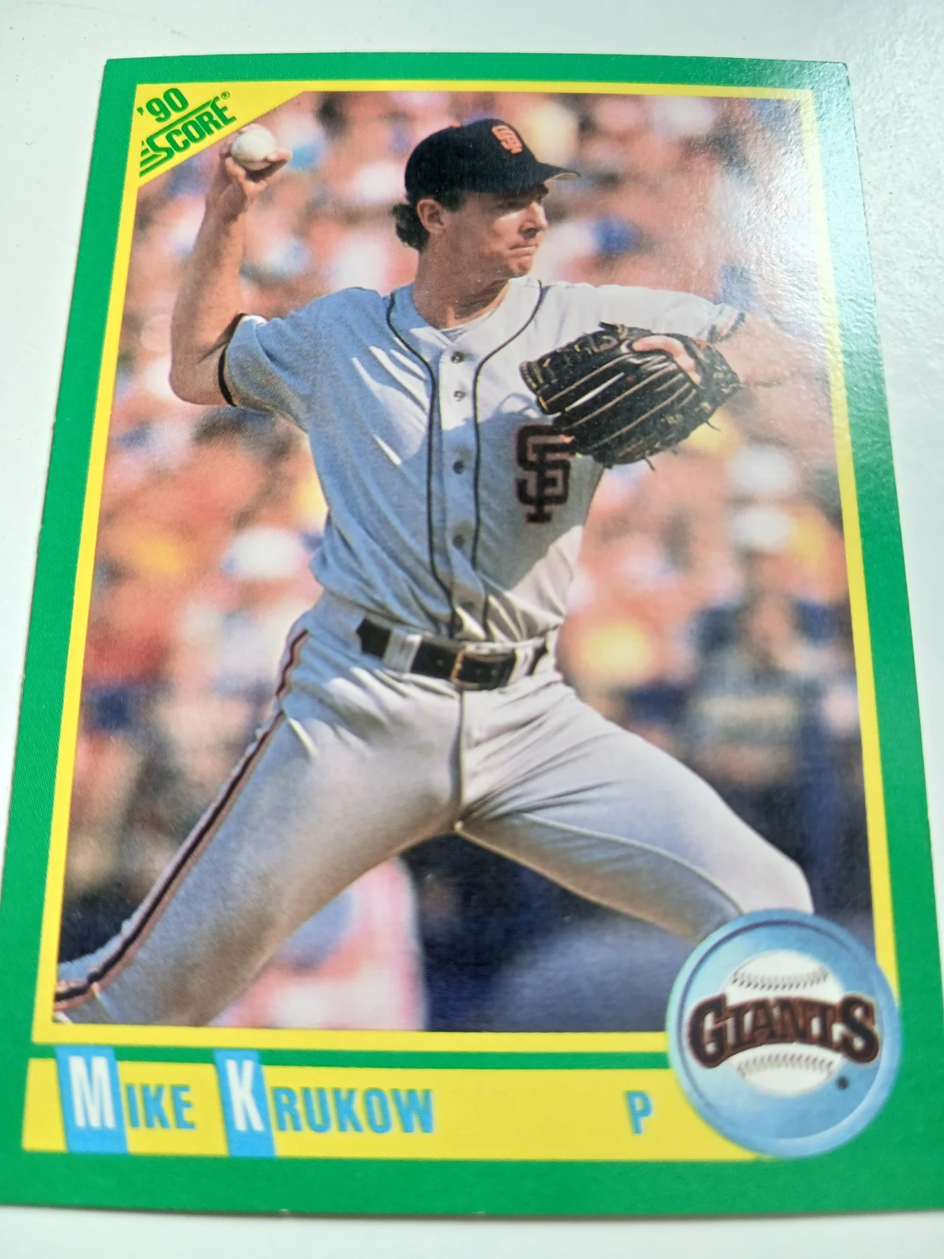 Mike Krukow MLB Pitcher San Francisco Giants Score 1990