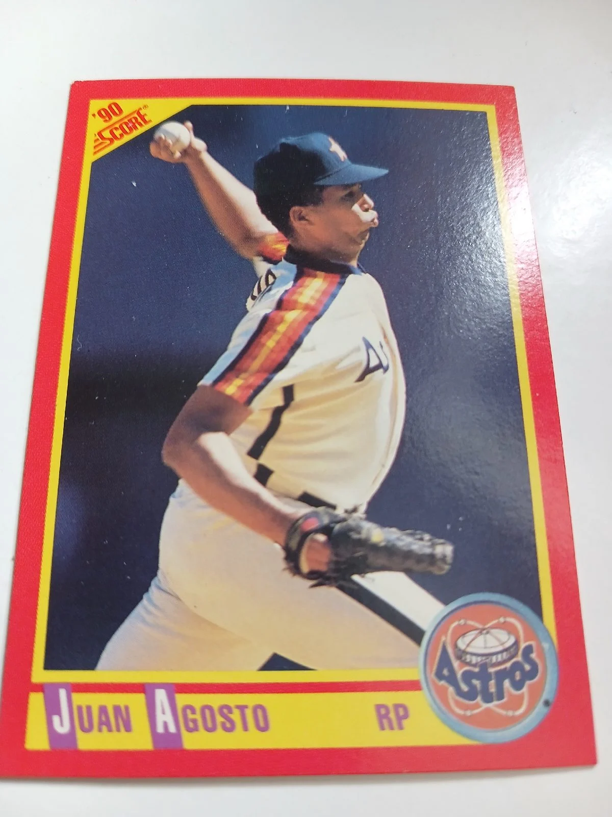 Juan Agosto And Bob Forsch MLB Houston Astros Score 1990