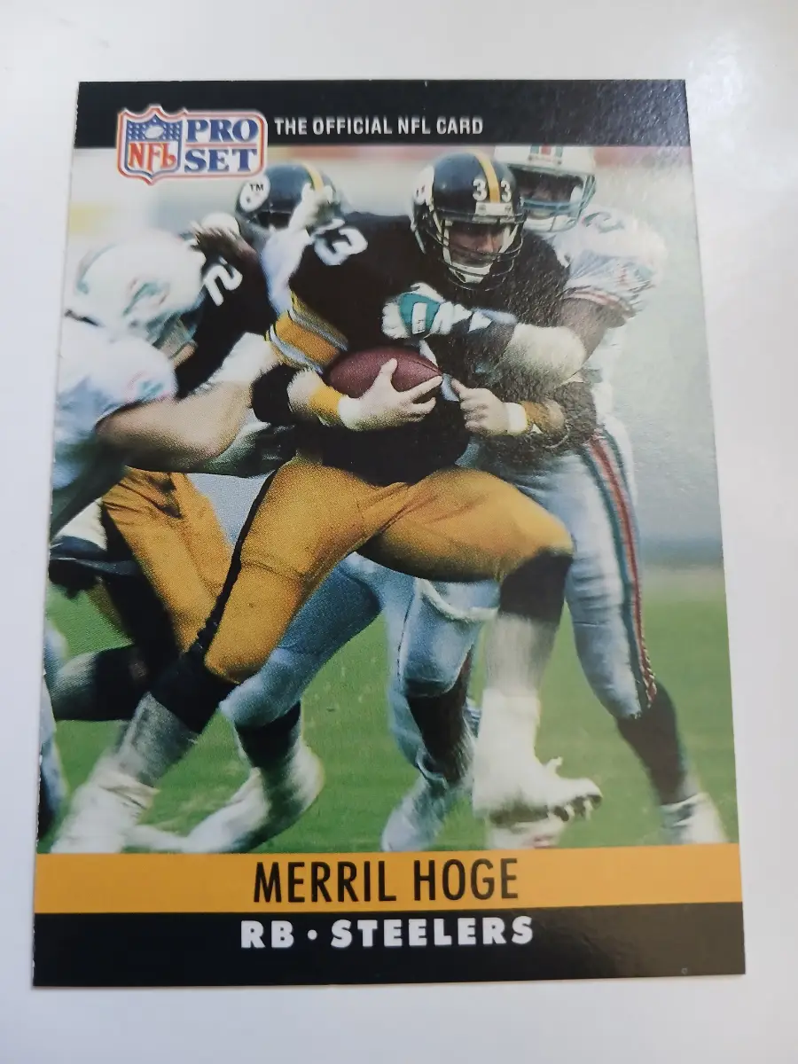 Merril Hoge NFL Running Back Pittsburgh Steelers Pro Set 1990