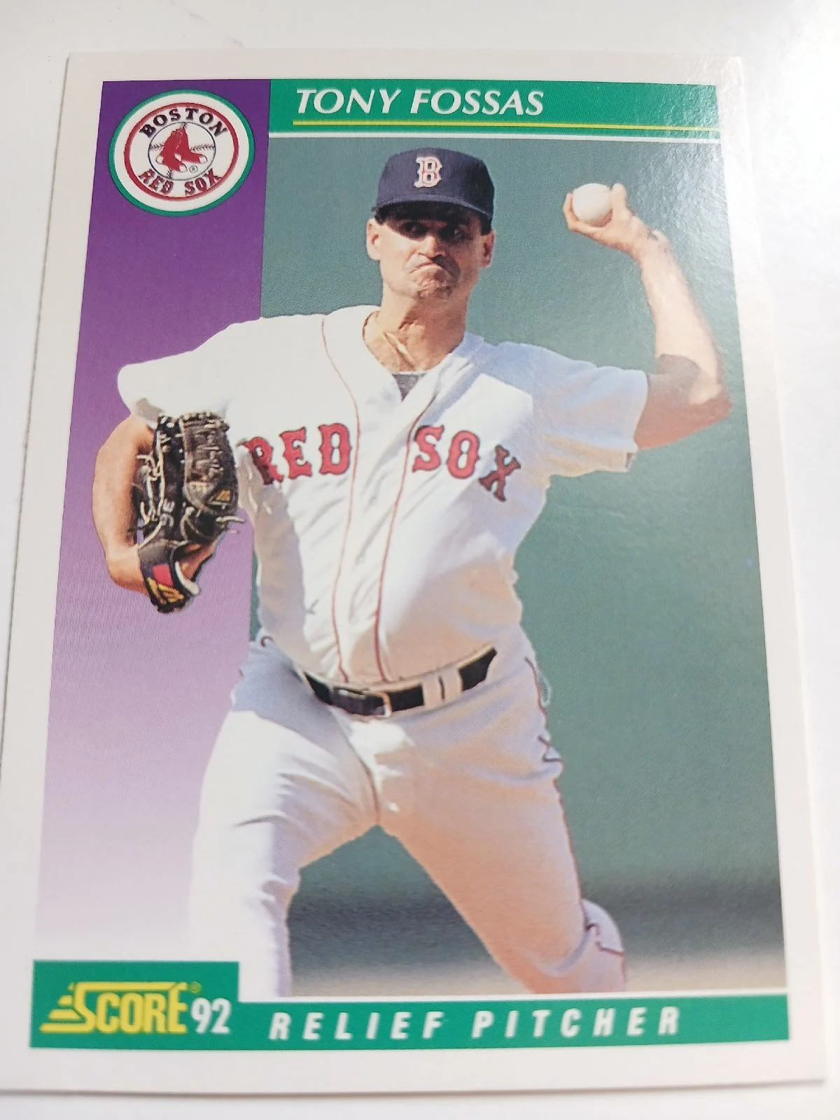 Tony Fossas MLB Pitcher Boston Red Sox Score 1992
