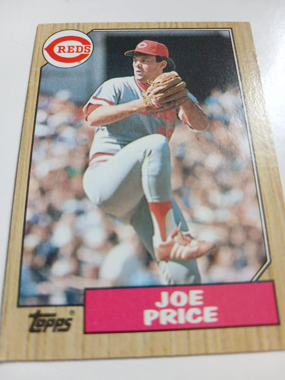 Joe Price MLB Pitcher Cincinnati Reds Topps 1987