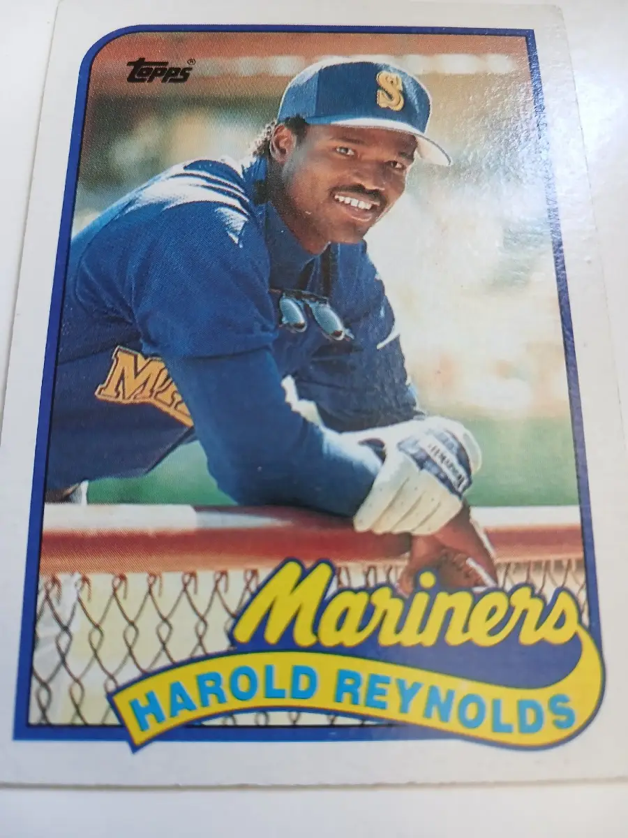 Harold Reynolds And Mike Kingery MLB Seattle Mariners Topps 1989