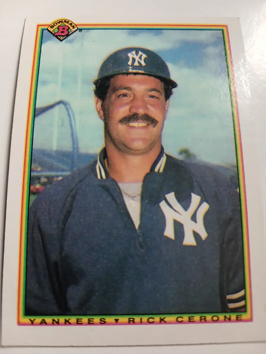 Rick Cerone MLB New York Yankees Catcher Bowman 1989