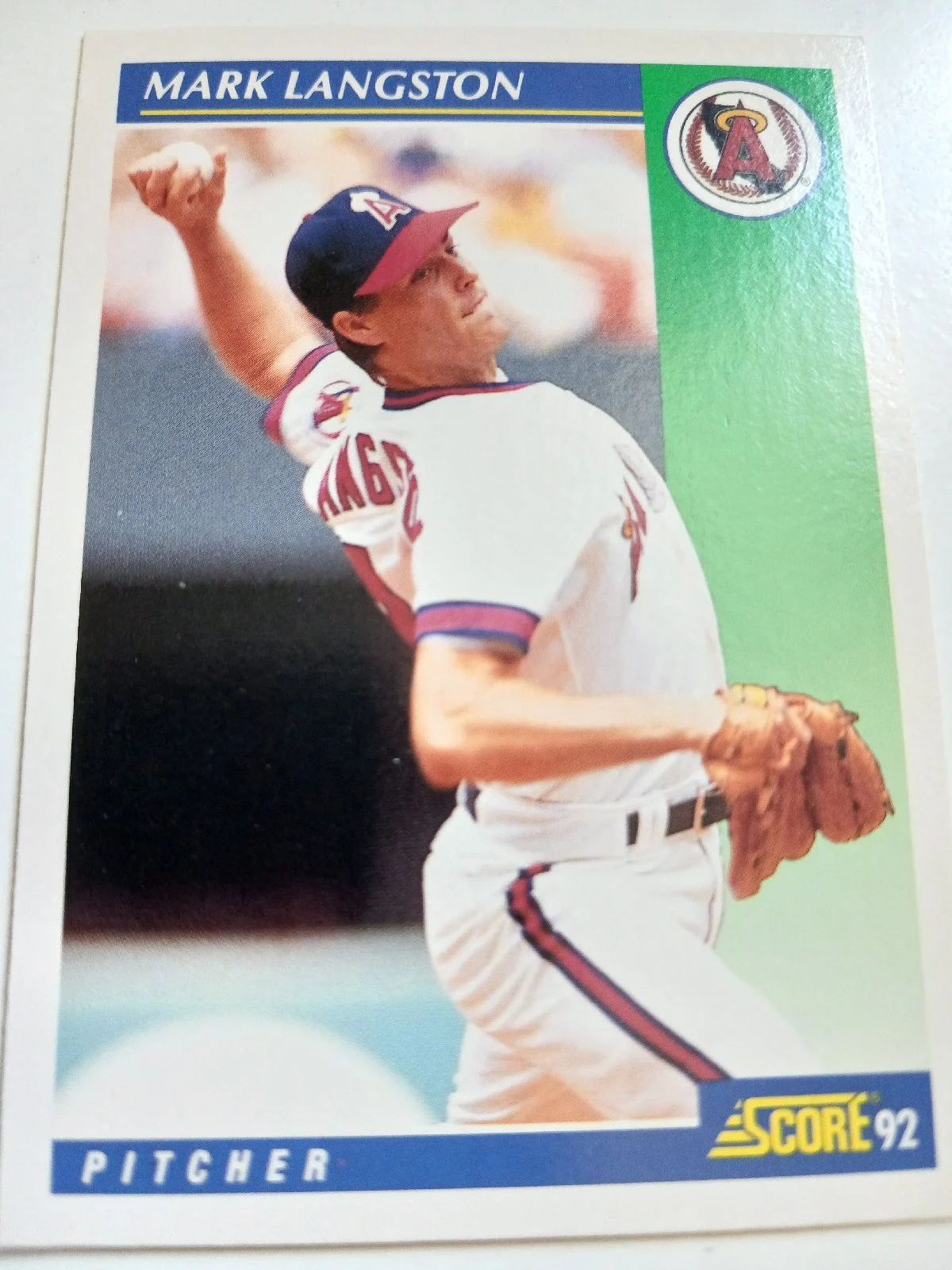 Mark Langston MLB Pitcher California Angels Score 1992