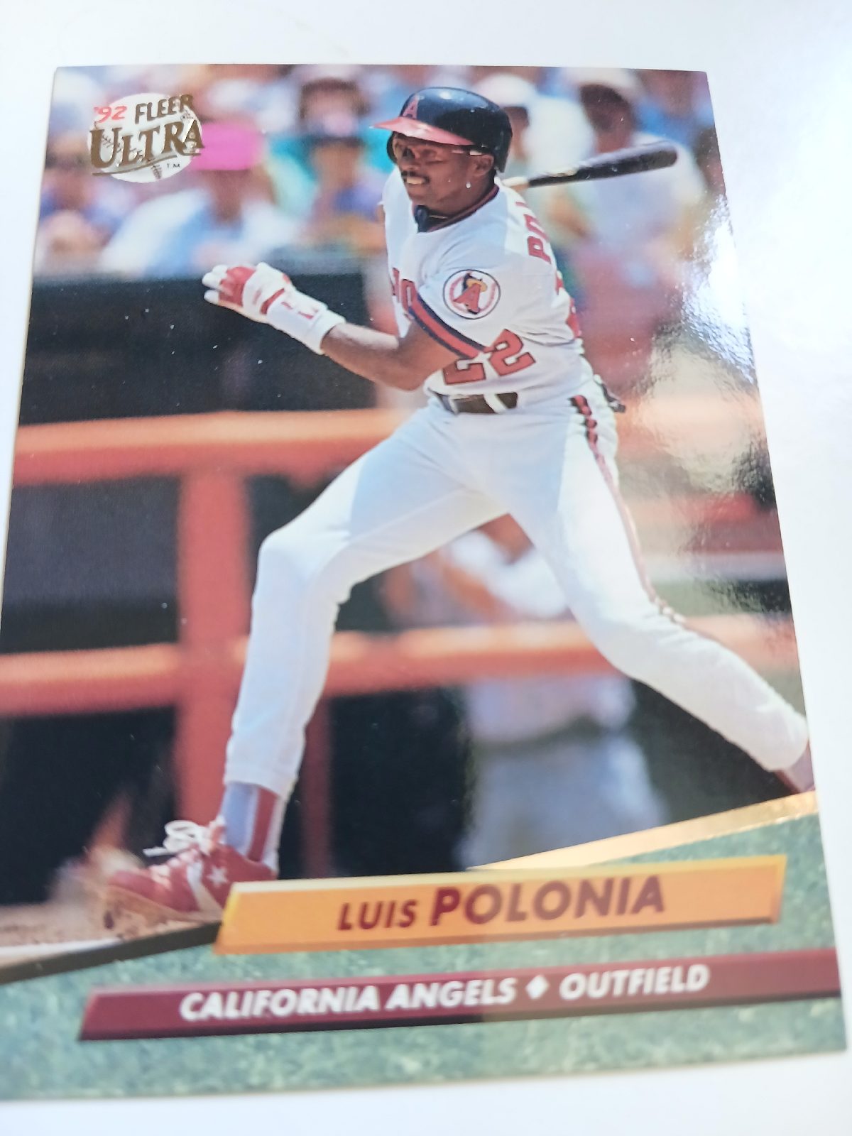 Luis Polonia MLB Outfielder California Angels Fleer Ultra 1992