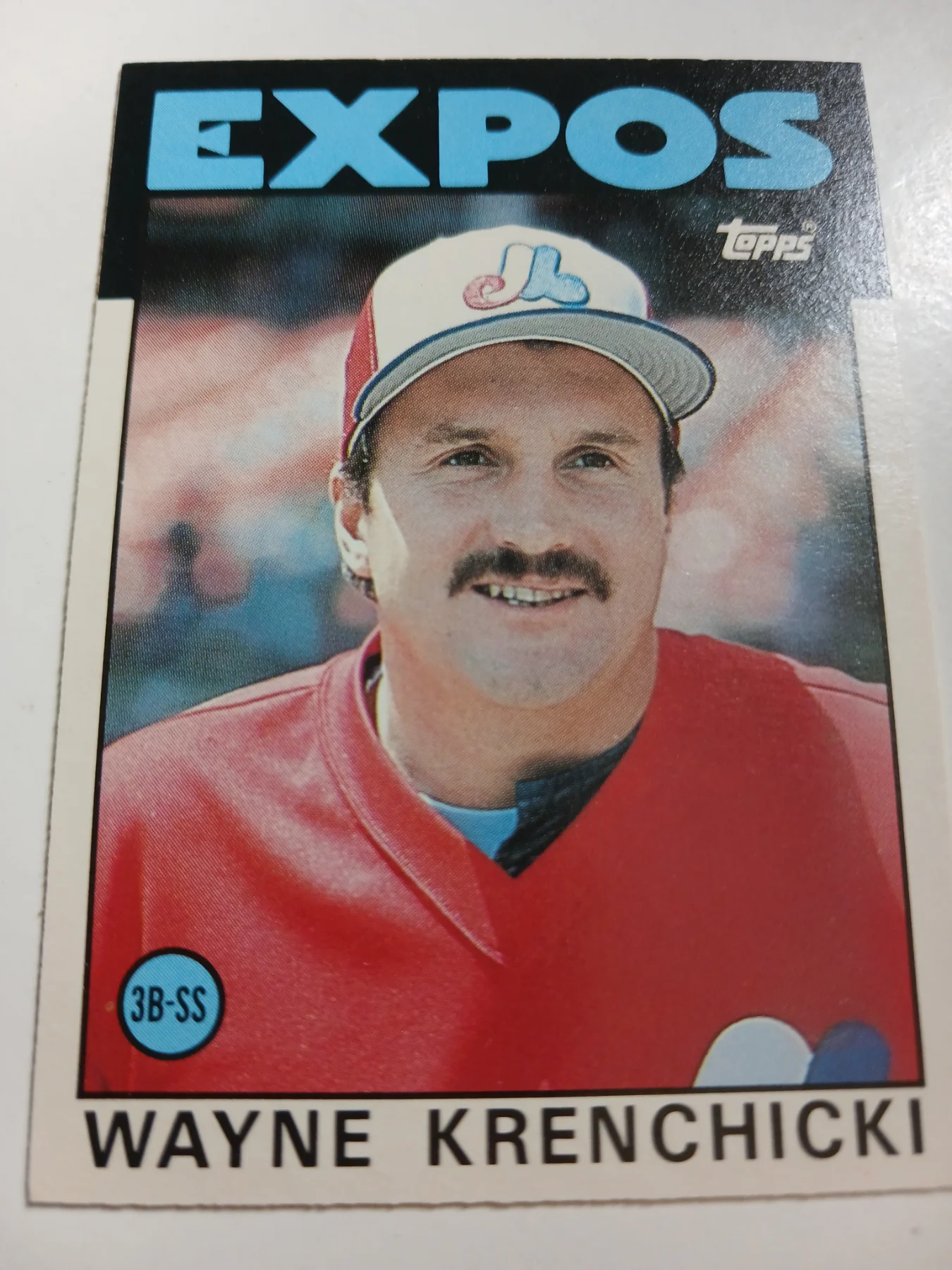 Wayne Krenchicki MLB 3rd Base Montreal Expos Topps 1986