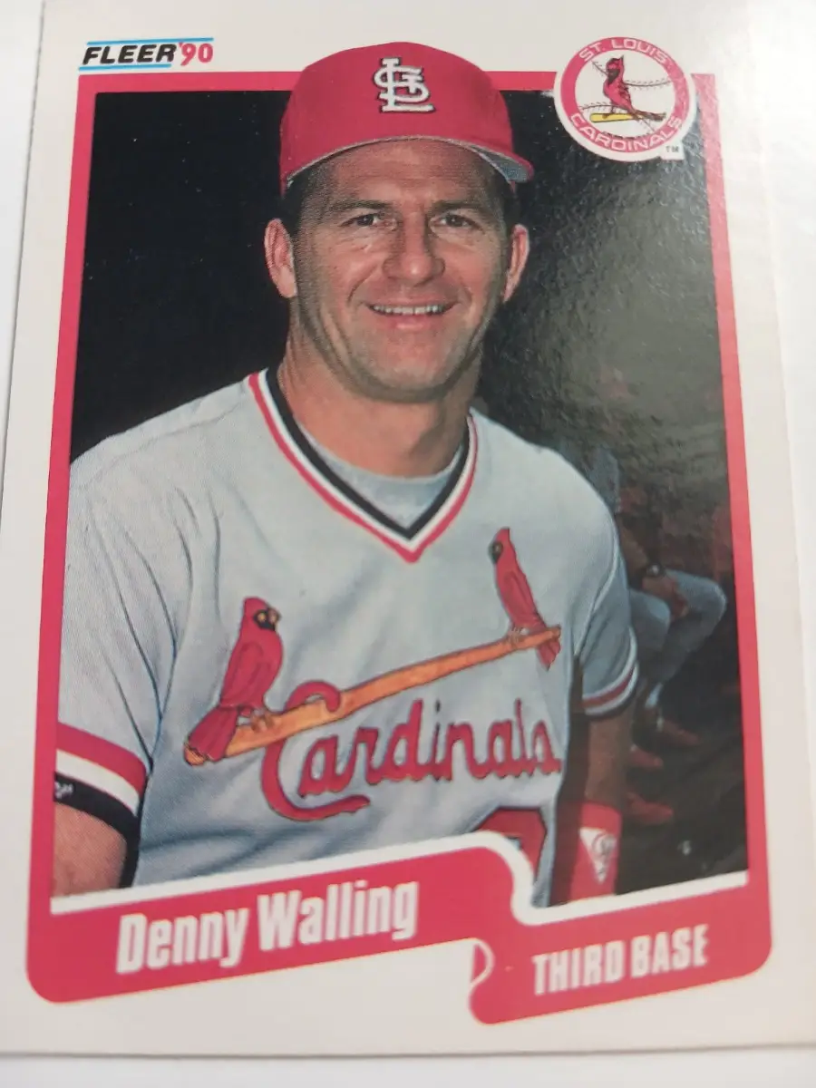 Denny Walling MLB 3rd Base St Louis Cardinals Fleer 1990