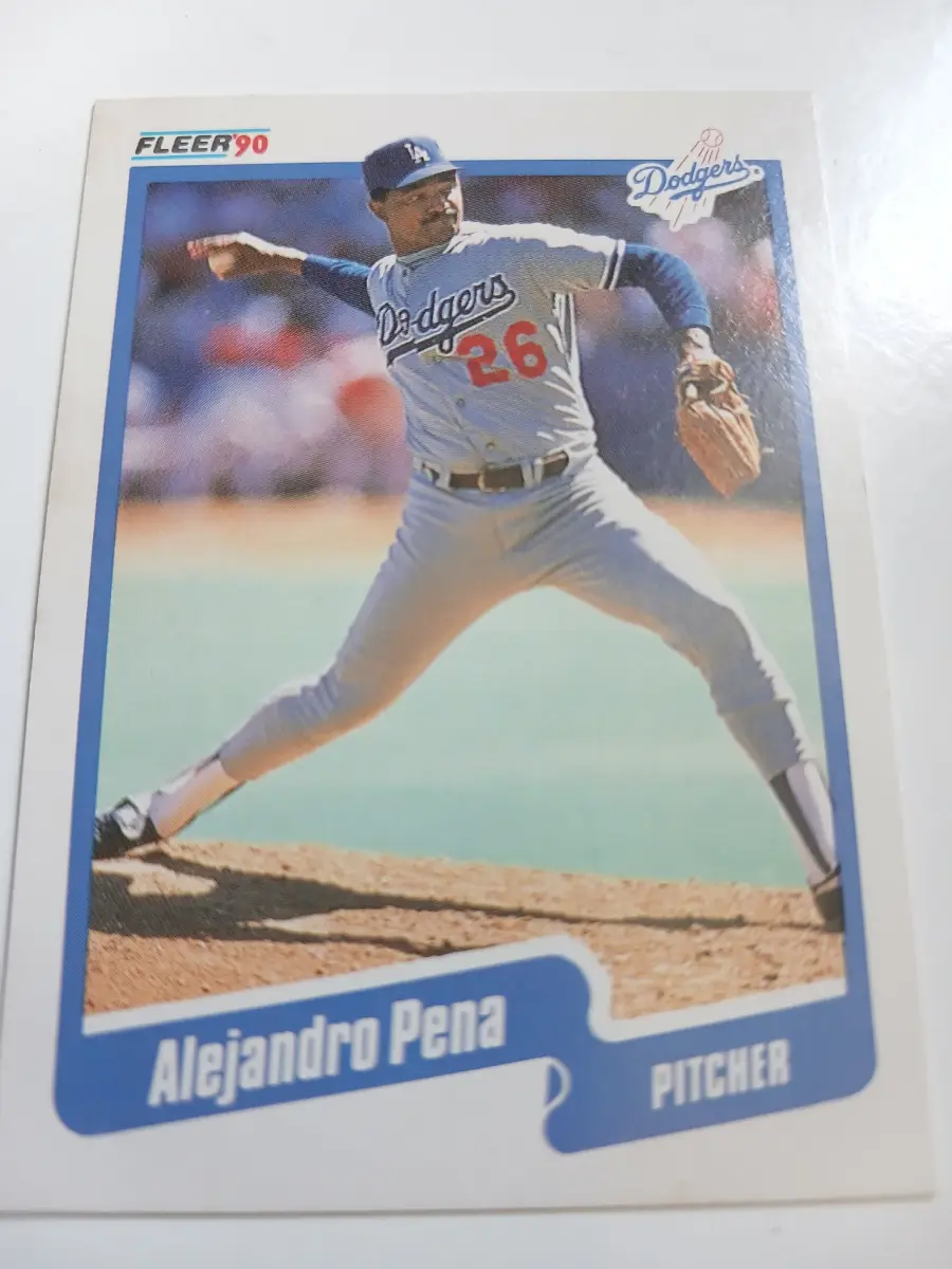 Alejandro Pena Tim Belcher And Mike Marshall MLB Los Angeles Dodger Fleer 1990