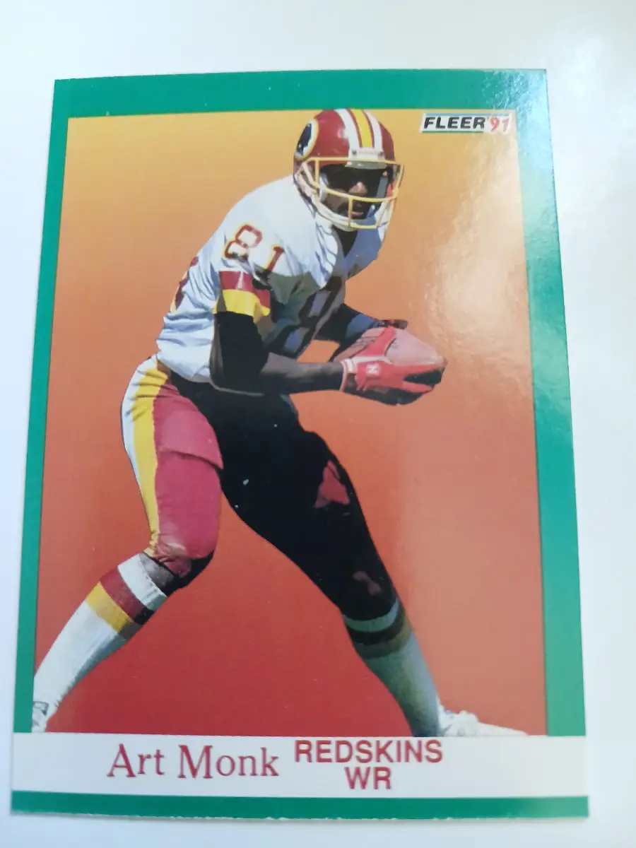 Art Monk NFL Wide Reciever Washington Redskins Fleer 1991