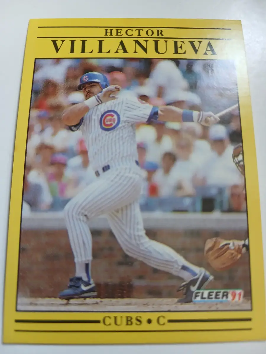 Hector Villanueva And Paul Assenmacher MLB Chicago Cubs Fleer 1991