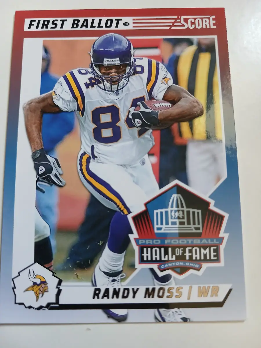 Randy Moss NFL Minnesota Vikings First Ballot Hall Of Fame Card