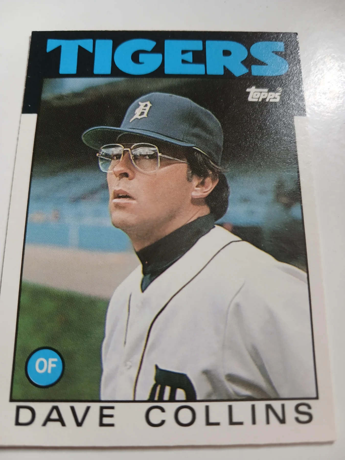 Dave Collins MLB Outfielder Detroit Tigers Topps 1986