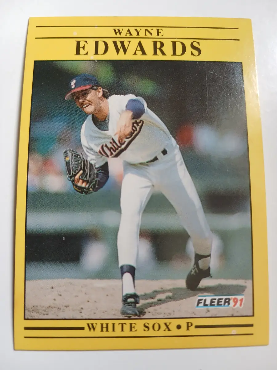 Wayne Edwards And Carlton Fisk MLB Chicago White Sox Fleer 1991