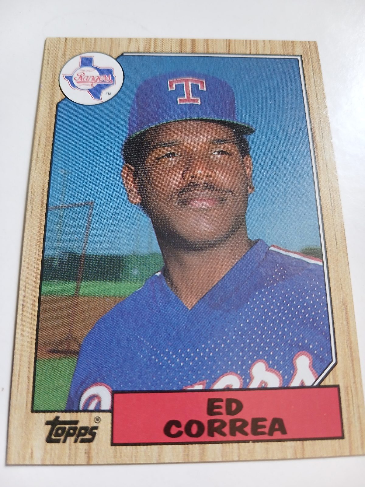 Ed Correa MLB Pitcher Texas Rangers Topps 1987