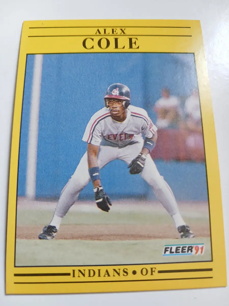 Alex Cole And Joel Skinner MLB Cleveland Indians From Fleer 1991