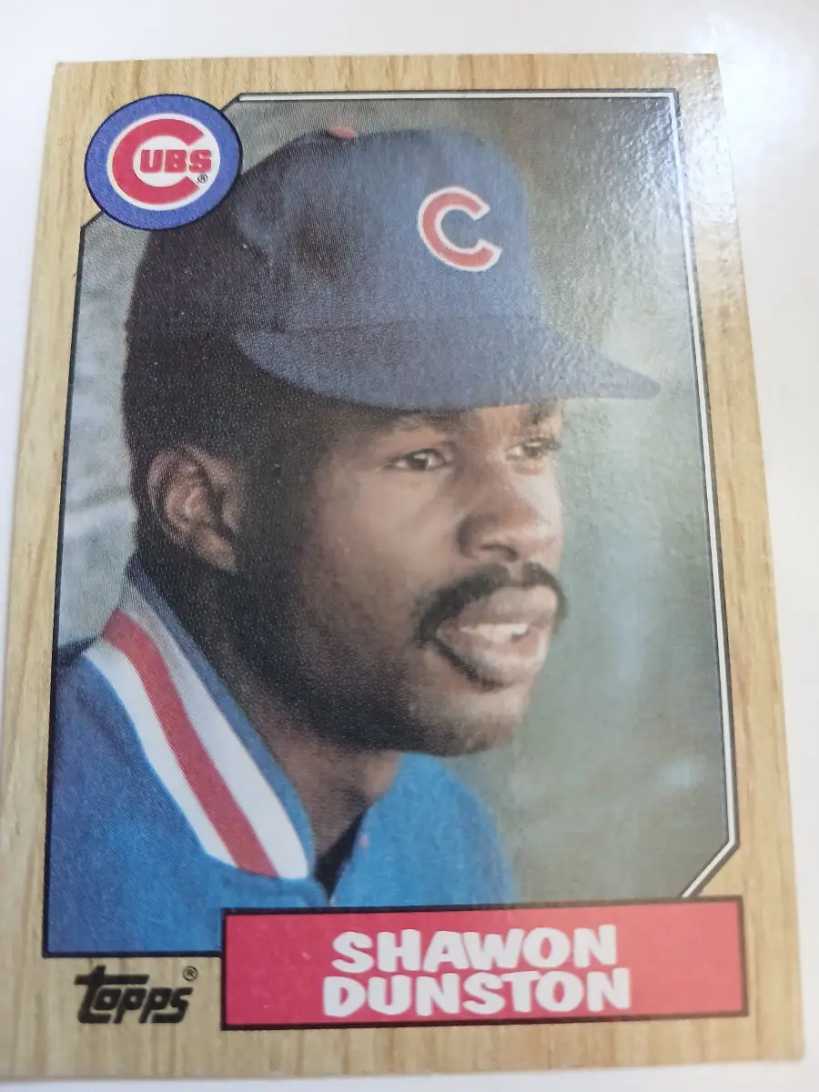 Shawon Dunston MLB Shortstop Chicago Cubs Topps 1987